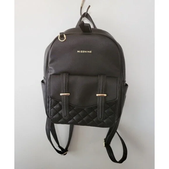 MISSNINE black small backpack purse - Picture 1 of 5